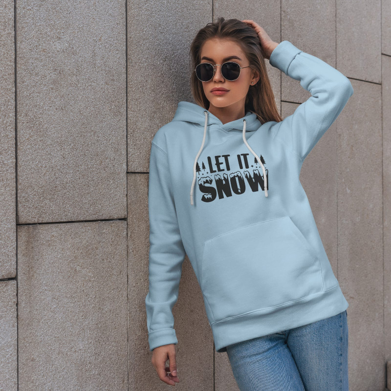 WinterWhisper Ladies Hoodie ( sky blue  )